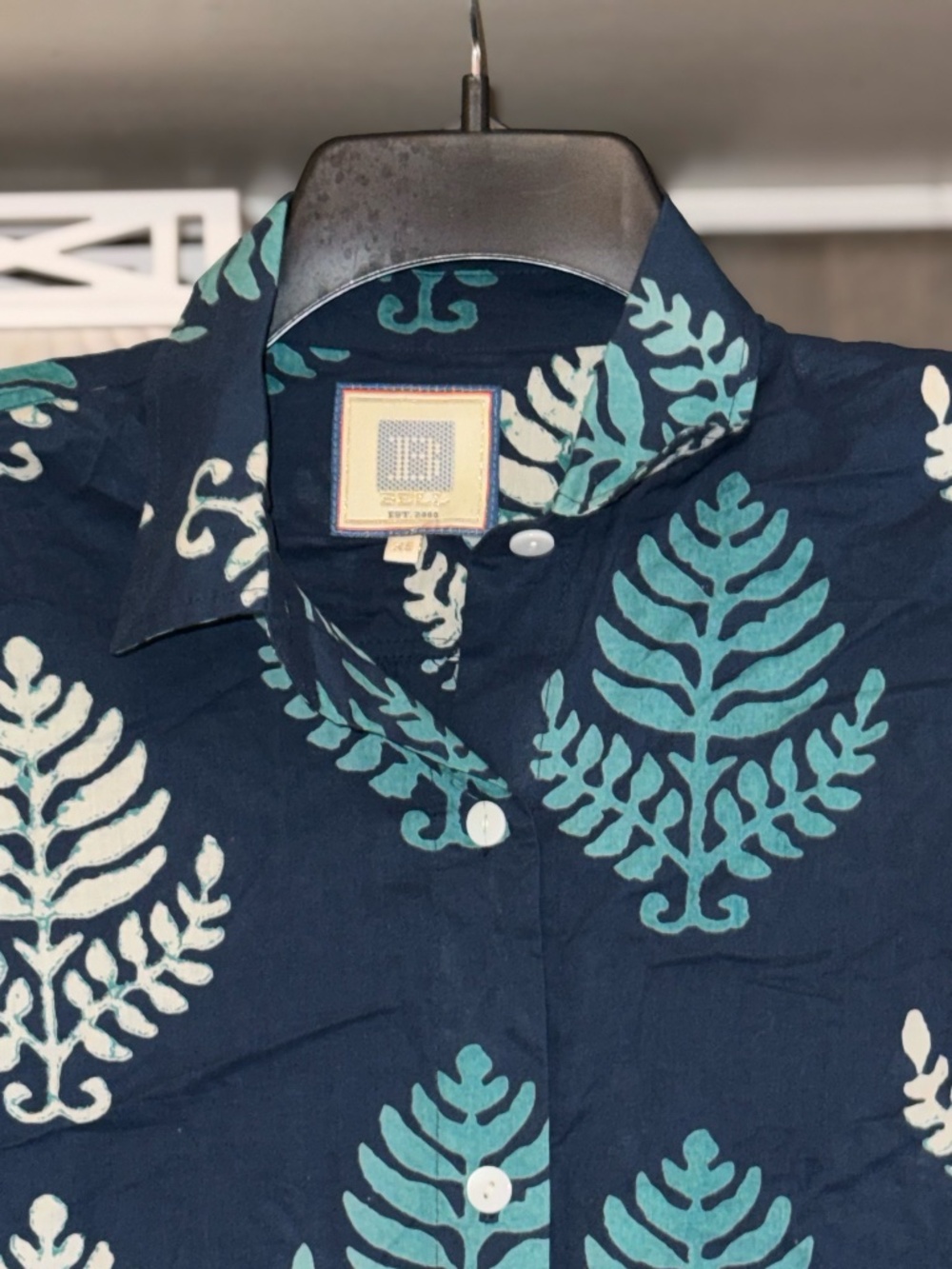 BELL Alicia bell XS blue pattern shirtdress cover up long blouse - Picture 3 of 4